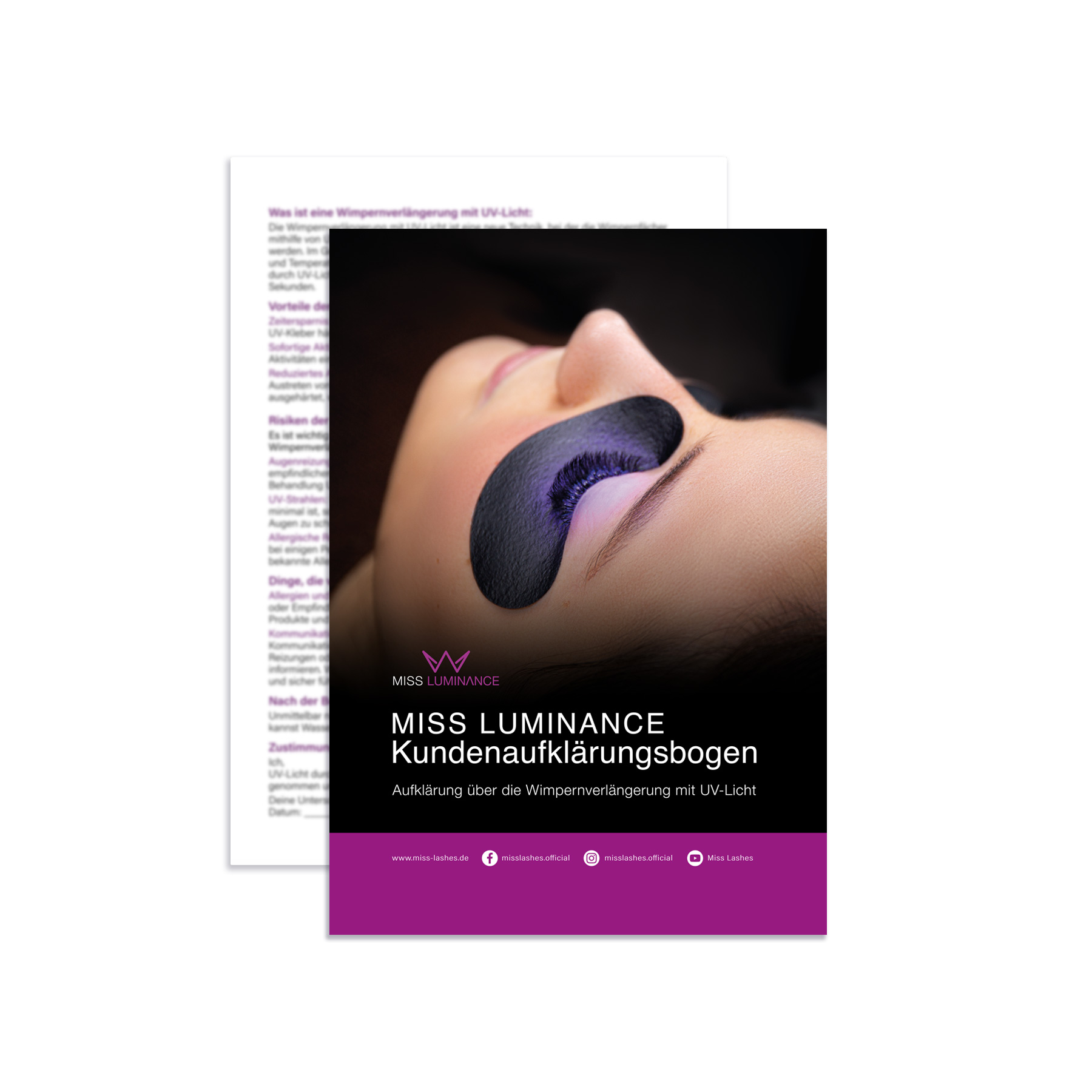Kundenaufklärungsbogen | UV | 50 Stück